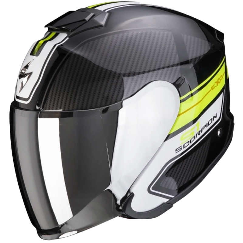 Offener Helm Scorpion EXO-S1 Cross-Ville schwarz-fluo gelb