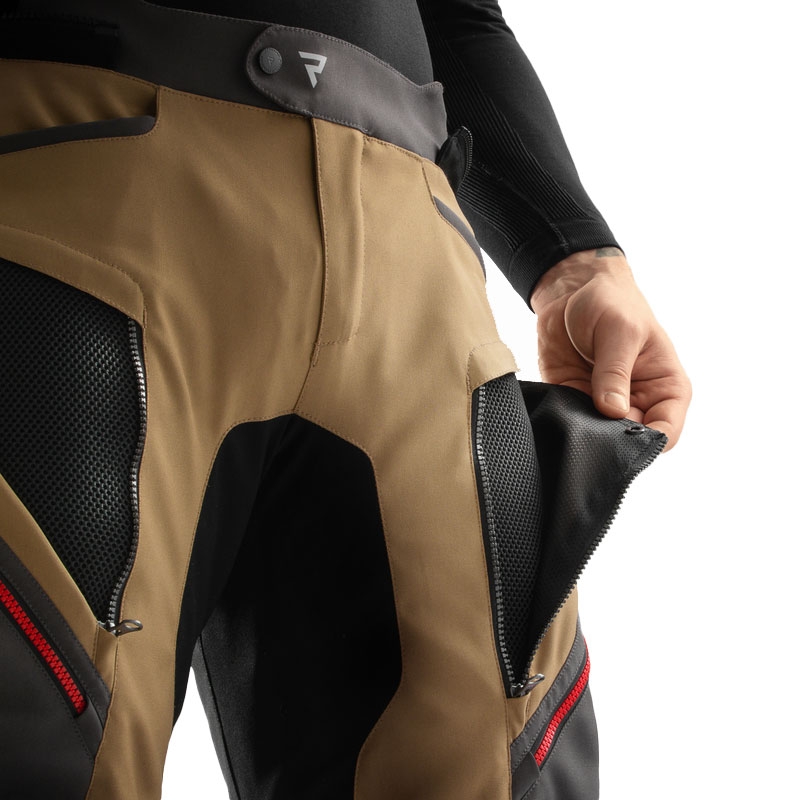 Motorradhose Rebelhorn Hardy 3.0 beige-grau-rot
