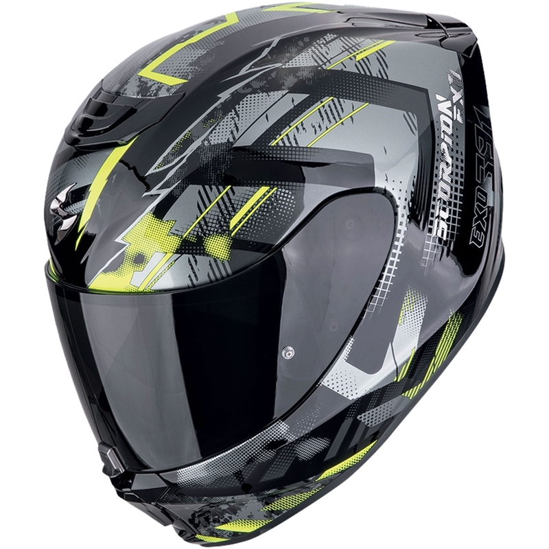 Integrierter Motorradhelm Scorpion EXO-391 CLUTTER schwarz-fluo gelb