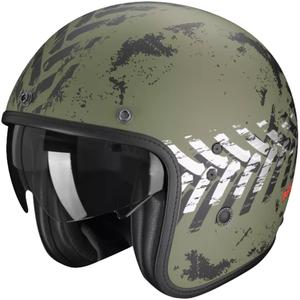 Offener Motorradhelm Scorpion Belfast EVO NEVADA grün-silber