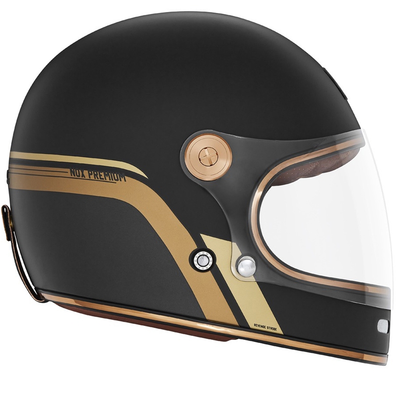 NOX PREMIUM REVENGE Integralhelm Motorrad matt schwarz-gold