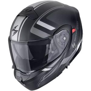 Modularer Motorradhelm Scorpion EXO-930 EVO ARDENS mattschwarz-silber