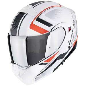 Modularer Motorradhelm Scorpion EXO-930 EVO ARDENS metallic weiß-schwarz-rot
