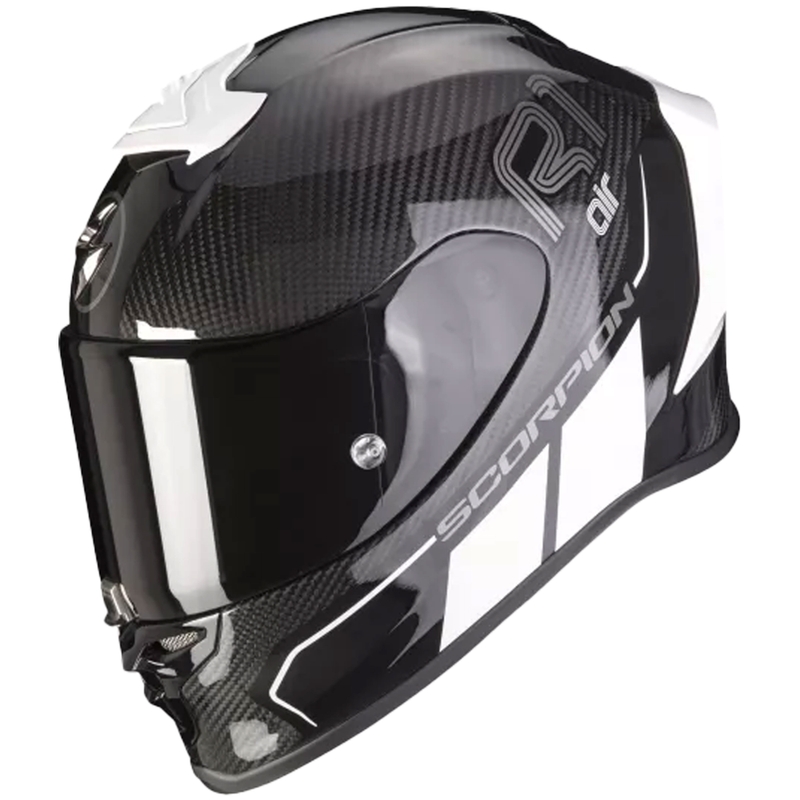 Integralhelm Scorpion EXO-R1 Carbon Air Corpus II schwarz und weiß