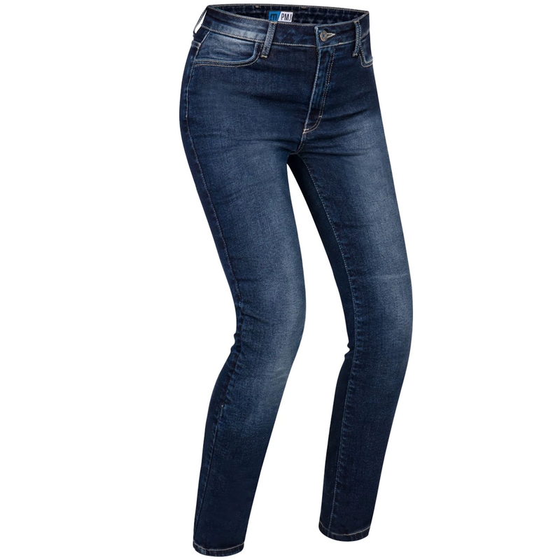 Damen Motorradjeans PMJ Ginevra dunkelblau Ausverkauf