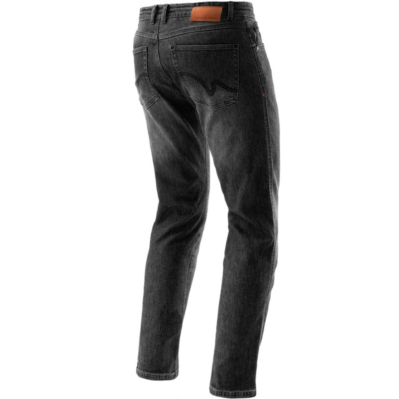 Rebelhorn Bronco verwaschene schwarze Motorradjeans mit verlängertem Bein