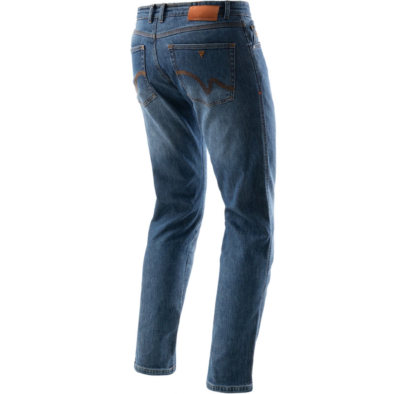 Rebelhorn Bronco verwaschene blaue Motorradjeans mit verlängertem Bein