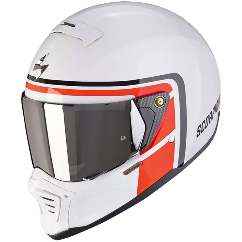 Motorradhelm Scorpion EXO-HX1 NOSTALGIA weiß-rot-schwarz