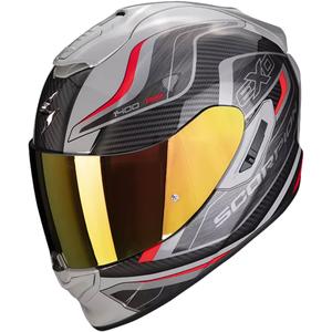 Integral Motorradhelm Scorpion EXO-1400 EVO Air Attune grau-schwarz-rot