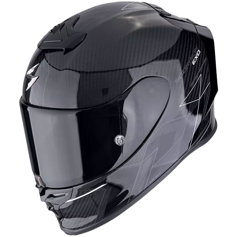 Integrierter Motorradhelm Scorpion EXO-R1 EVO CARBON AIR CYNERGY schwarz-weiß
