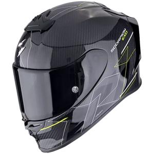 Integrierter Motorradhelm Scorpion EXO-R1 EVO CARBON AIR CYNERGY schwarz-fluo gelb