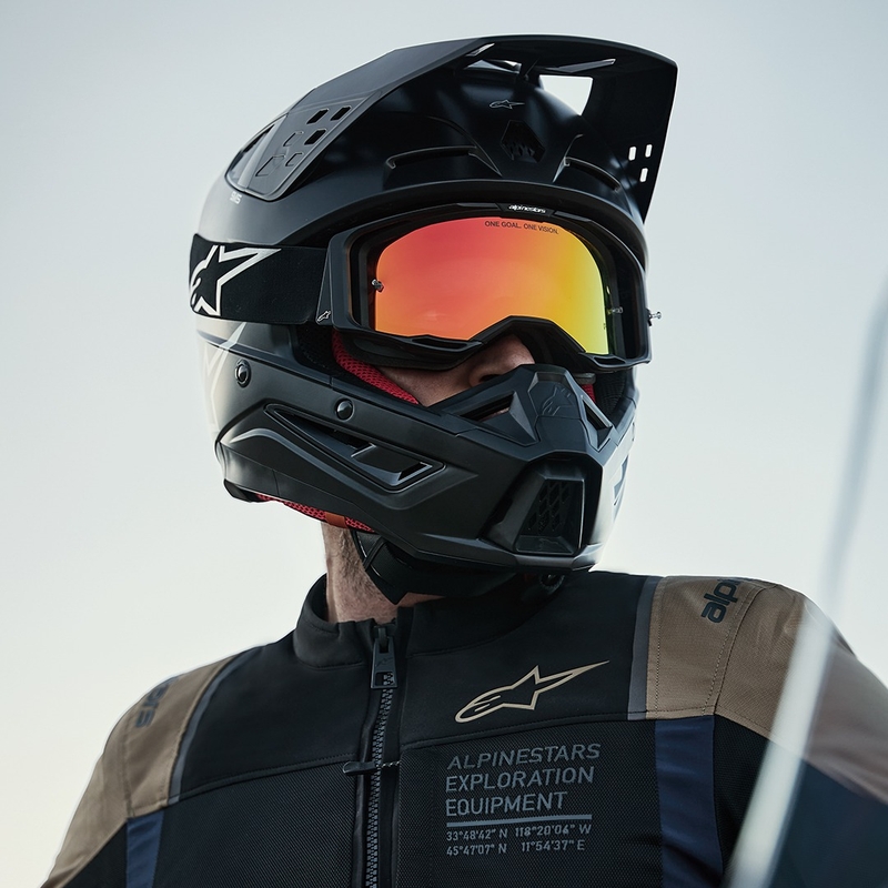 Alpinestars ST-2 Air Motorradjacke dunkelblau-dunkelkhaki-schwarz