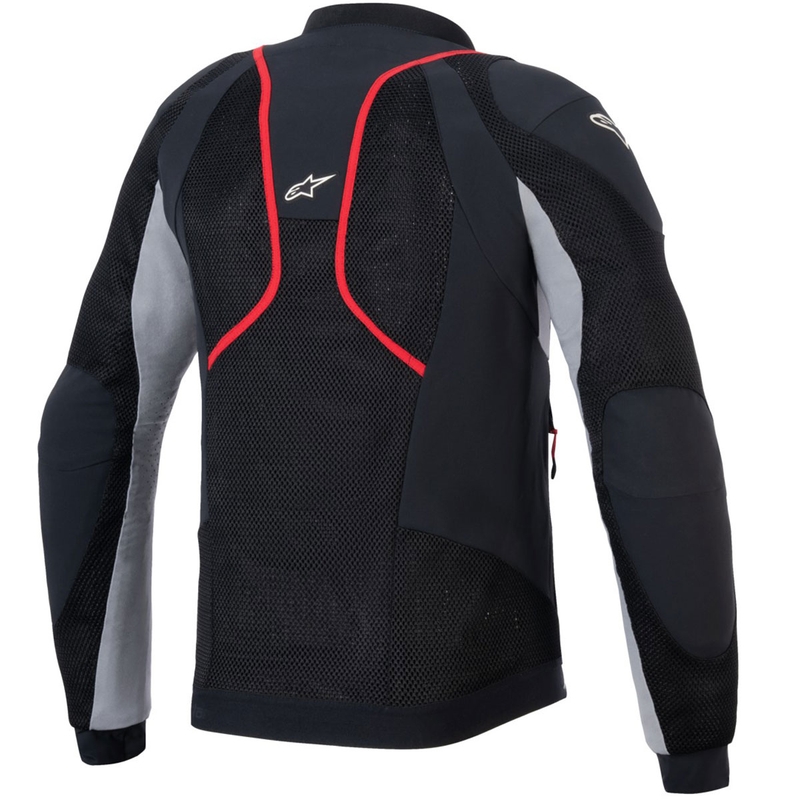 Motorradjacke Alpinestars TROOP-AIR PRO schwarz-hellgrau-rot