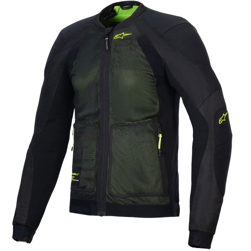 Motorradjacke Alpinestars TROOP-AIR schwarz-fluo gelb