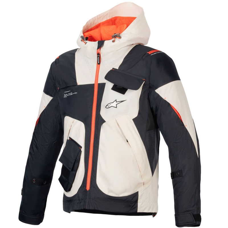Motorradjacke Alpinestars MOGRESS AIR schwarz-mandel-orange