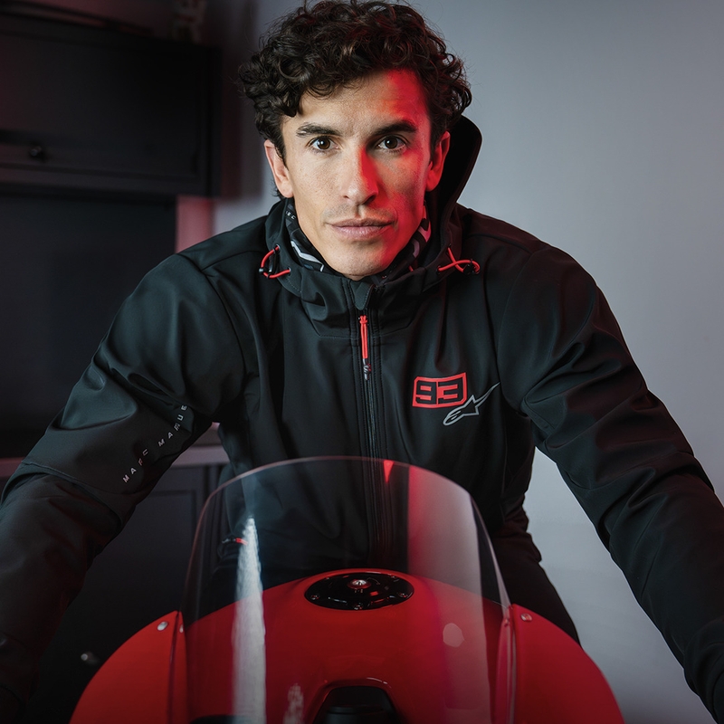 Alpinestars RADIUM TECH HOODIE MM93 Motorrad Sweatshirt schwarz-rot-grau