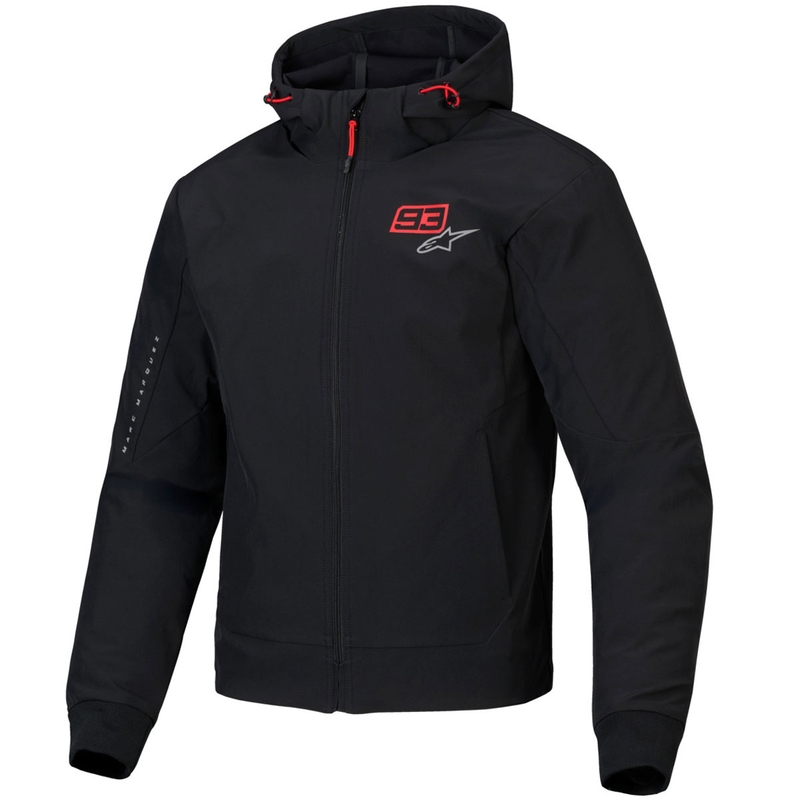 Alpinestars RADIUM TECH HOODIE MM93 Motorrad Sweatshirt schwarz-rot-grau