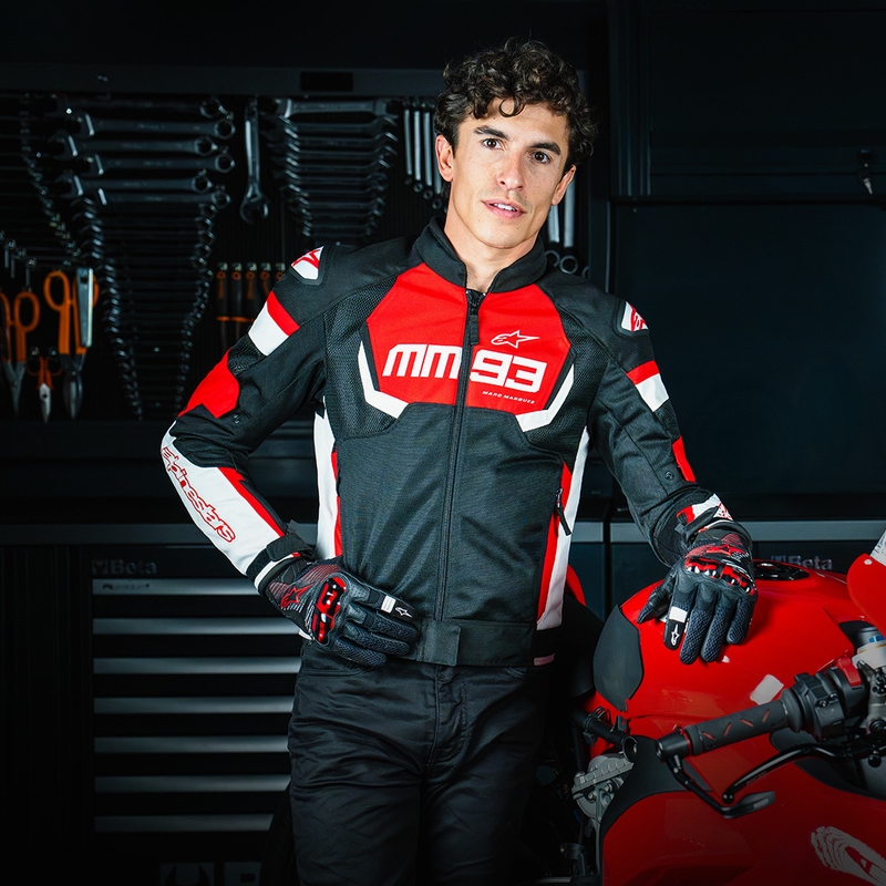 Alpinestars T-SPS Air V2 MM93 Motorradjacke Rot-Schwarz-Weiß Kollektion
