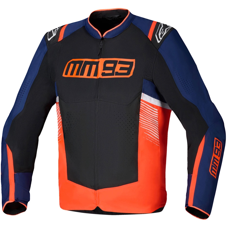 Alpinestars T-SPS Air V2 MM93 Motorradjacke, Fluo Kollektion, rot-blau-schwarz-weiß
