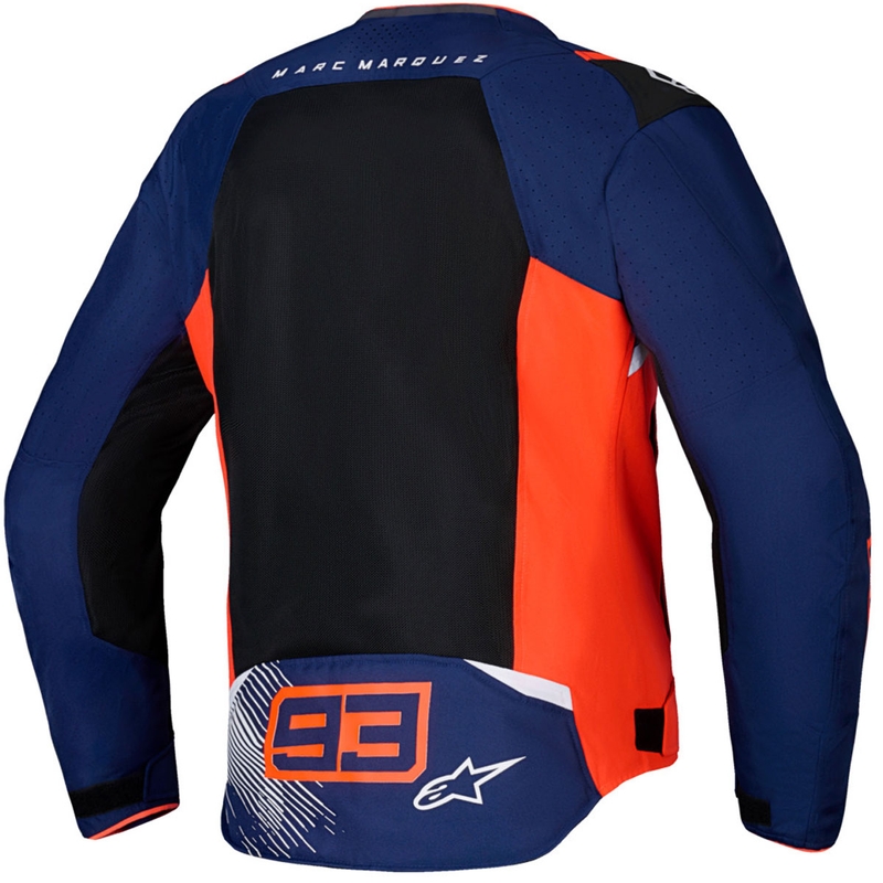 Alpinestars T-SPS Air V2 MM93 Motorradjacke, Fluo Kollektion, rot-blau-schwarz-weiß