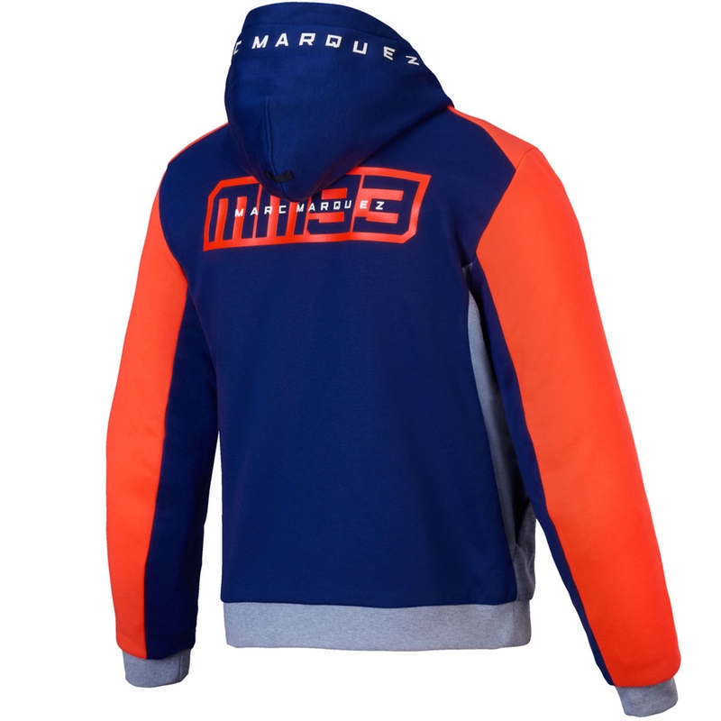 Alpinestars Chrome V2 Sport Hoodie MM93 Kollektion hellgrau-blau-neonrot