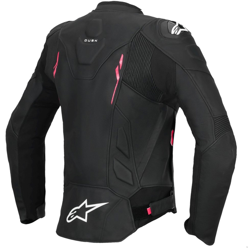 Alpinestars Stella Dusk Damen Leder Motorradjacke schwarz-pink-weiß