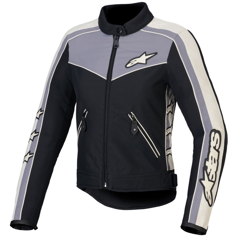 Motorradjacke Alpinestars Stella T-Dyno Water Resistant Damen Schwarz-Dunkelgrau-Grau-Beige