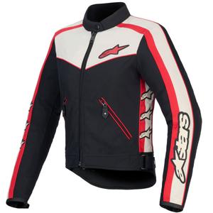 Motorradjacke Alpinestars Stella T-Dyno Wasserabweisend Damen Schwarz-Beige-Rot