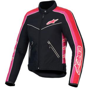 Motorradjacke Alpinestars Stella T-Dyno Wasserabweisend Damen Schwarz-Rot-Pink
