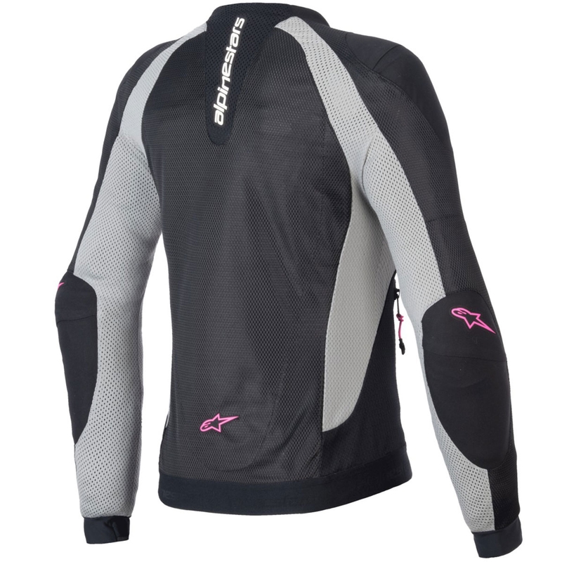 Alpinestars STELLA TROOP-AIR Damen Motorradjacke schwarz-grau-fluo pink