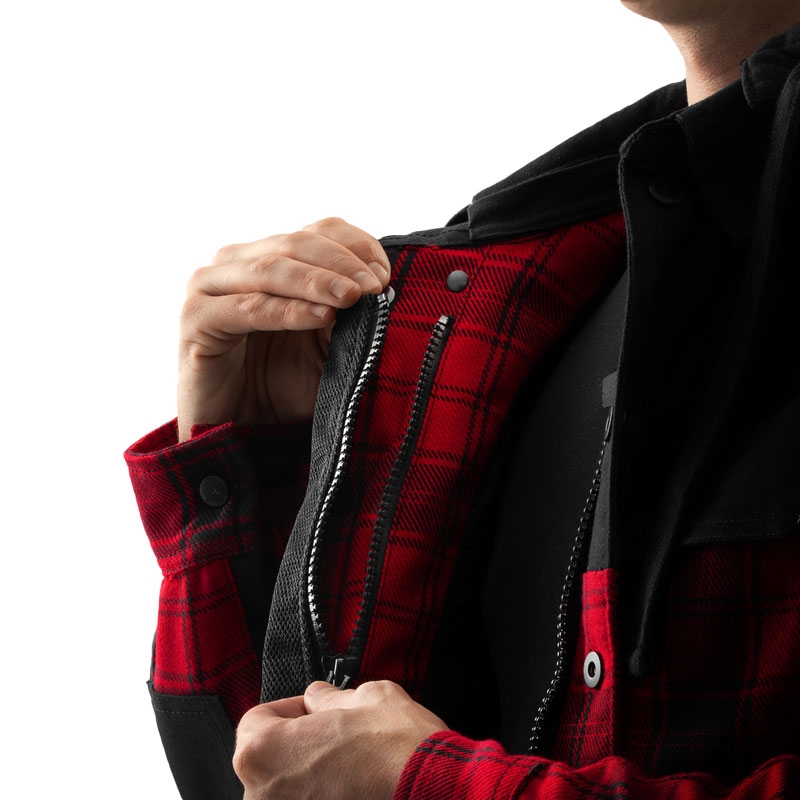 Rebelhorn Shifter Motorradhemd schwarz-rot