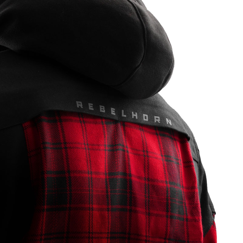 Rebelhorn Shifter Motorradhemd schwarz-rot