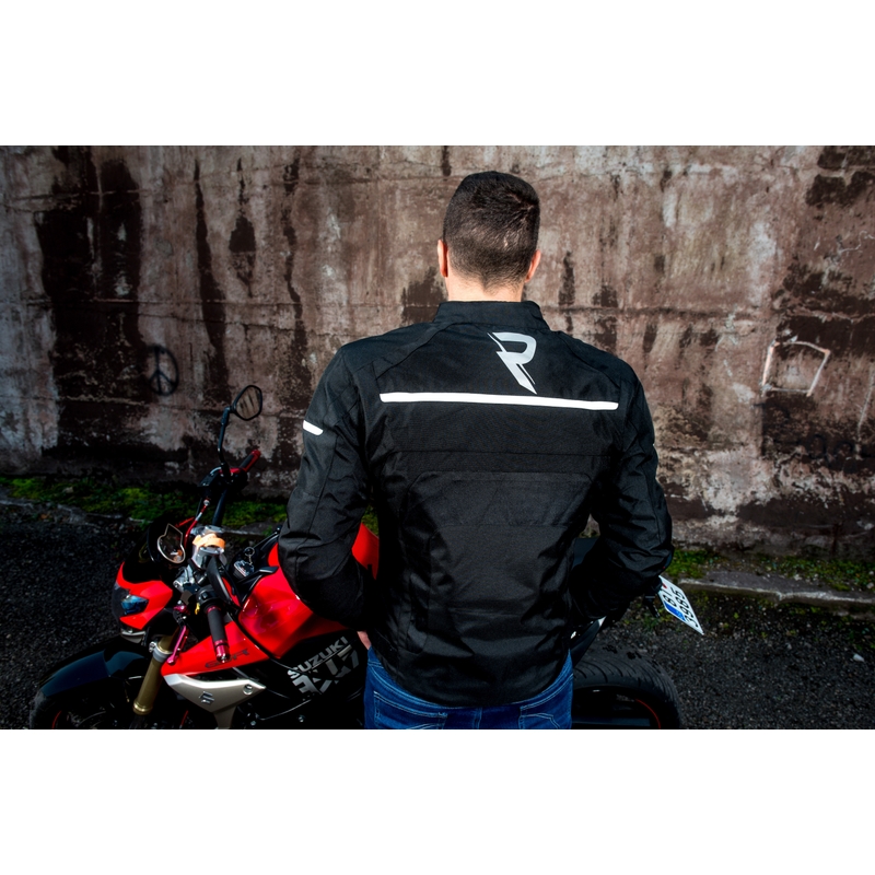 Street Racer Definit schwarz-weiße Motorradjacke Ausverkauf