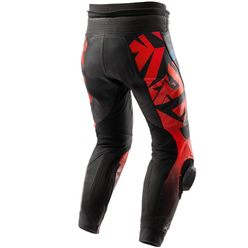 Leder-Motorradhose Rebelhorn Inferno schwarz-blau-weiß-rot