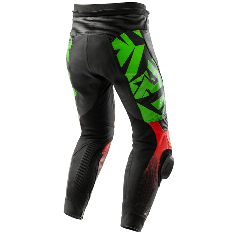Motorrad-Lederhose Rebelhorn Inferno schwarz-grün-rot