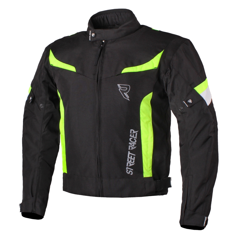 Street Racer Cyclone Schwarz-Fluo Gelb Motorradjacke Ausverkauf