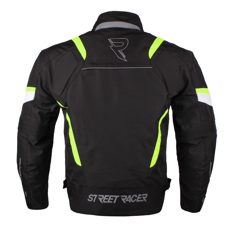 Street Racer Cyclone Schwarz-Fluo Gelb Motorradjacke Ausverkauf