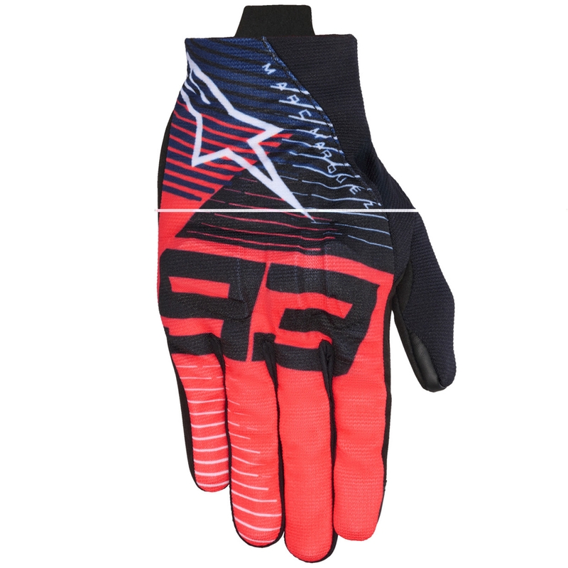 Alpinestars Reef V2 MM93 Motorradhandschuhe Kollektion Kollektion Fluo Rot-Blau-Weiß