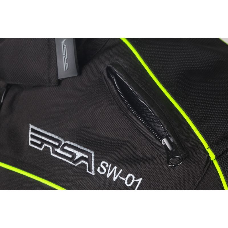 Damen Motorradjacke RSA SW-01 schwarz-fluo gelb Ausverkauf