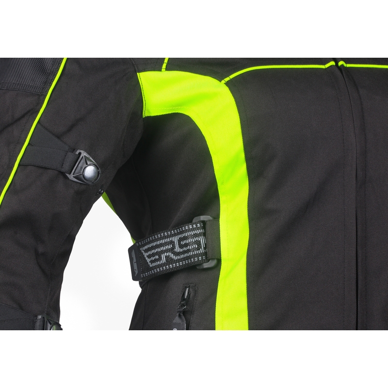 Damen Motorradjacke RSA SW-01 schwarz-fluo gelb Ausverkauf