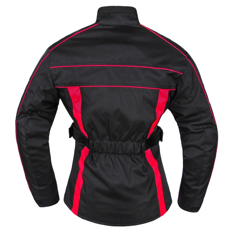 Damen Motorradjacke RSA SW-01 schwarz-rot Ausverkauf