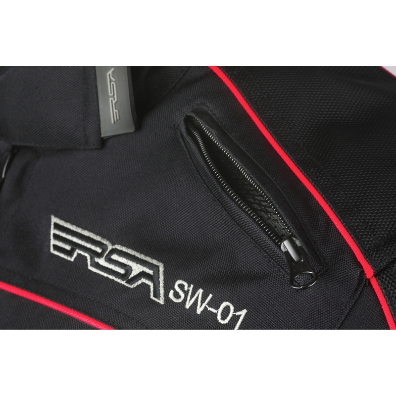 Damen Motorradjacke RSA SW-01 schwarz-rot Ausverkauf