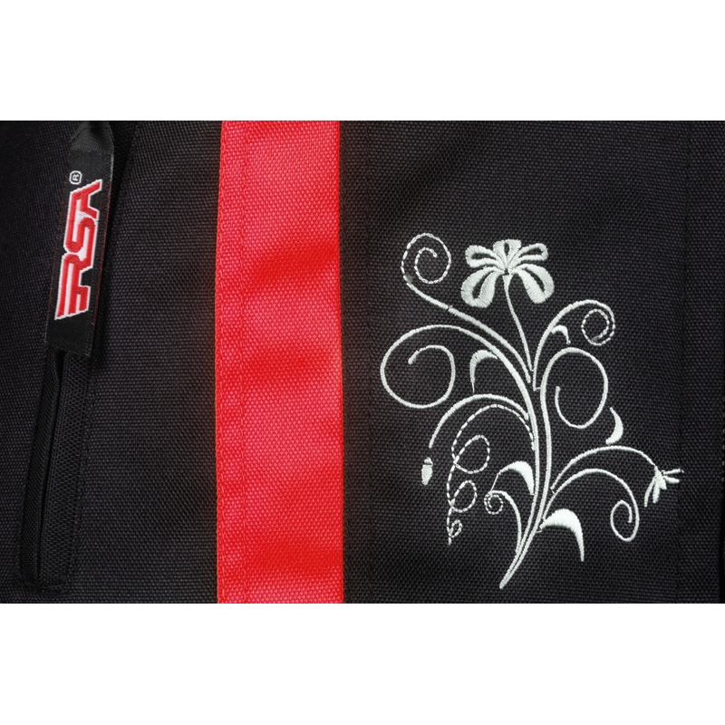 Damen Motorradjacke RSA SW-01 schwarz-rot Ausverkauf
