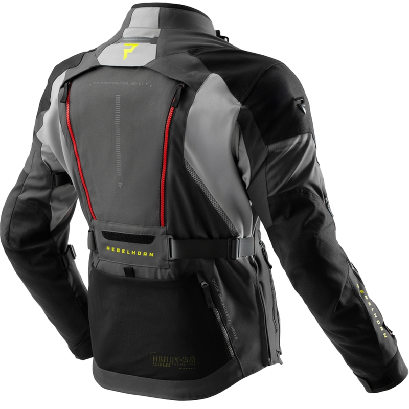 Rebelhorn Hardy 3.0 Motorradjacke anthrazit-grau-gelb