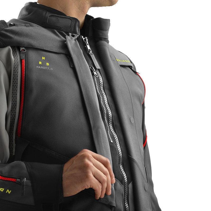 Rebelhorn Hardy 3.0 Motorradjacke anthrazit-grau-gelb
