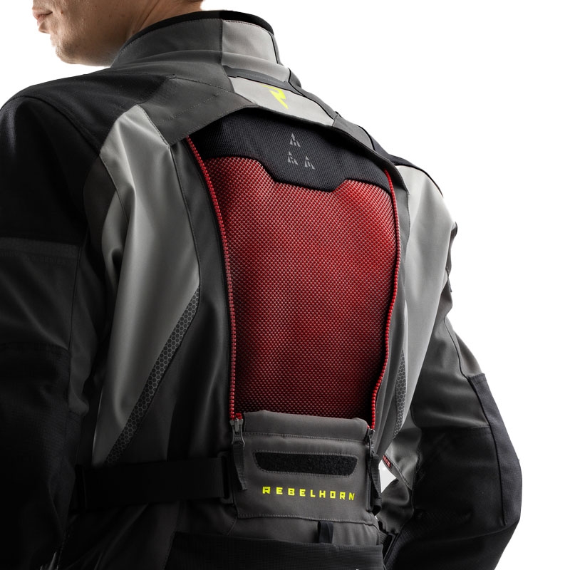 Rebelhorn Hardy 3.0 Motorradjacke anthrazit-grau-gelb