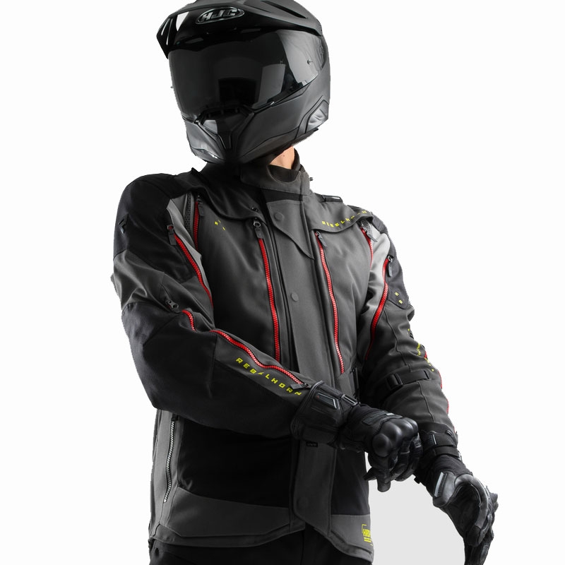 Rebelhorn Hardy 3.0 Motorradjacke anthrazit-grau-gelb