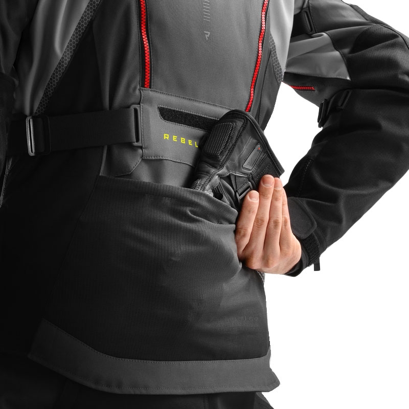 Rebelhorn Hardy 3.0 Motorradjacke anthrazit-grau-gelb