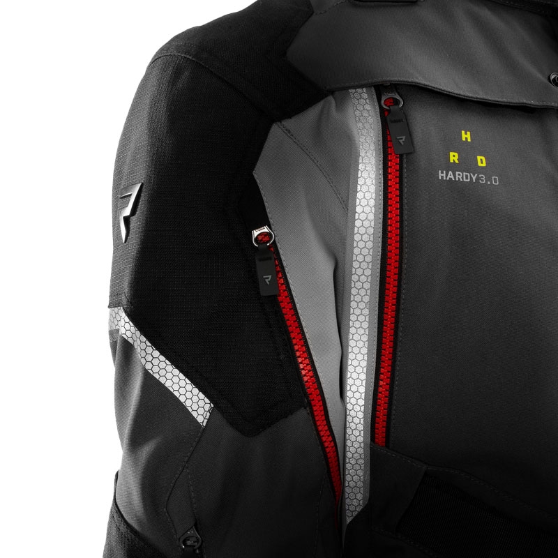 Rebelhorn Hardy 3.0 Motorradjacke anthrazit-grau-gelb
