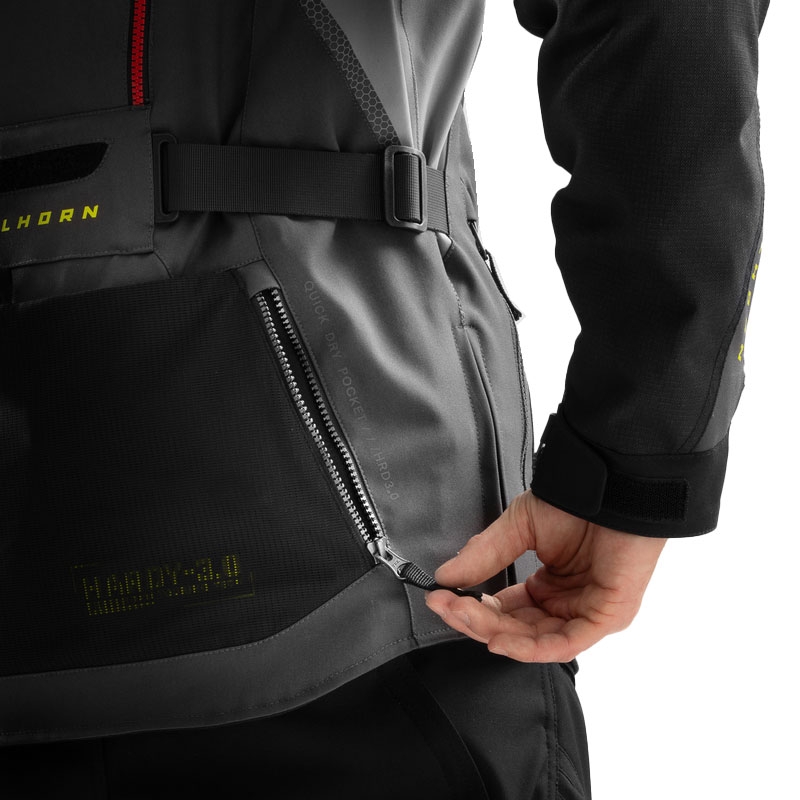 Rebelhorn Hardy 3.0 Motorradjacke anthrazit-grau-gelb